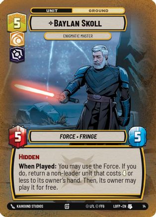 Baylan Skoll - Enigmatic Master (14) (14) [Organized Play Promos] - Fantasy Flight Games - Card Brawlers | Quebec | Canada |