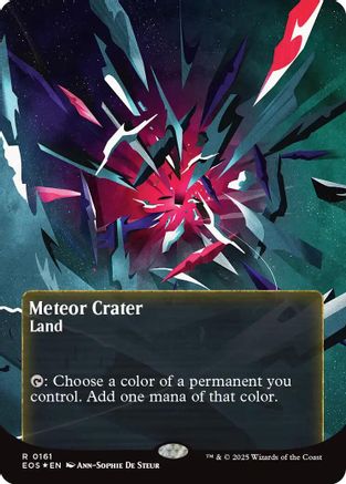 Meteor Crater (0161) (Borderless) (Galaxy Foil) [Edge of Eternities: Stellar Sights] - Magic: The Gathering - Card Brawlers | Quebec | Canada |