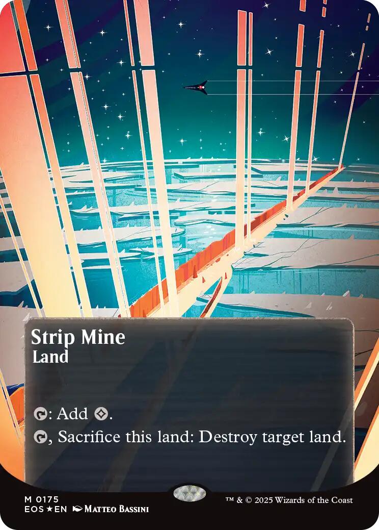 Strip Mine (0175) (Borderless) (Galaxy Foil) [Edge of Eternities: Stellar Sights] - Magic: The Gathering - Card Brawlers | Quebec | Canada |
