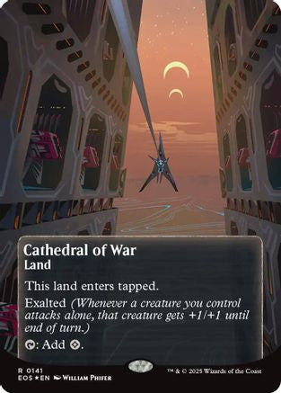 Cathedral of War (0141) (Borderless) (Galaxy Foil) [Edge of Eternities: Stellar Sights] - Magic: The Gathering - Card Brawlers | Quebec | Canada |
