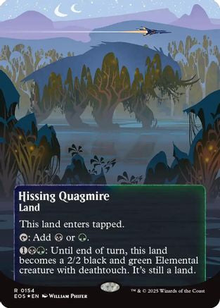 Hissing Quagmire (0154) (Borderless) (Galaxy Foil) [Edge of Eternities: Stellar Sights] - Magic: The Gathering - Card Brawlers | Quebec | Canada |