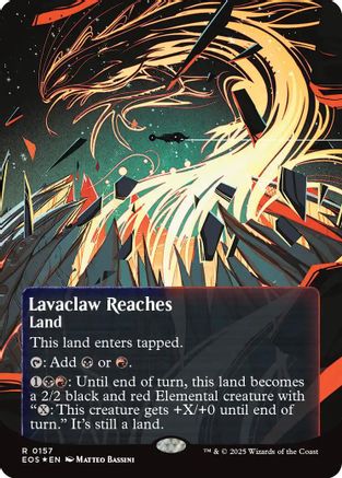 Lavaclaw Reaches (0157) (Borderless) (Galaxy Foil) [Edge of Eternities: Stellar Sights] - Magic: The Gathering - Card Brawlers | Quebec | Canada |