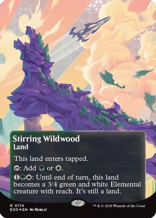 Stirring Wildwood (0174) (Borderless) (Galaxy Foil) [Edge of Eternities: Stellar Sights] - Magic: The Gathering - Card Brawlers | Quebec | Canada |