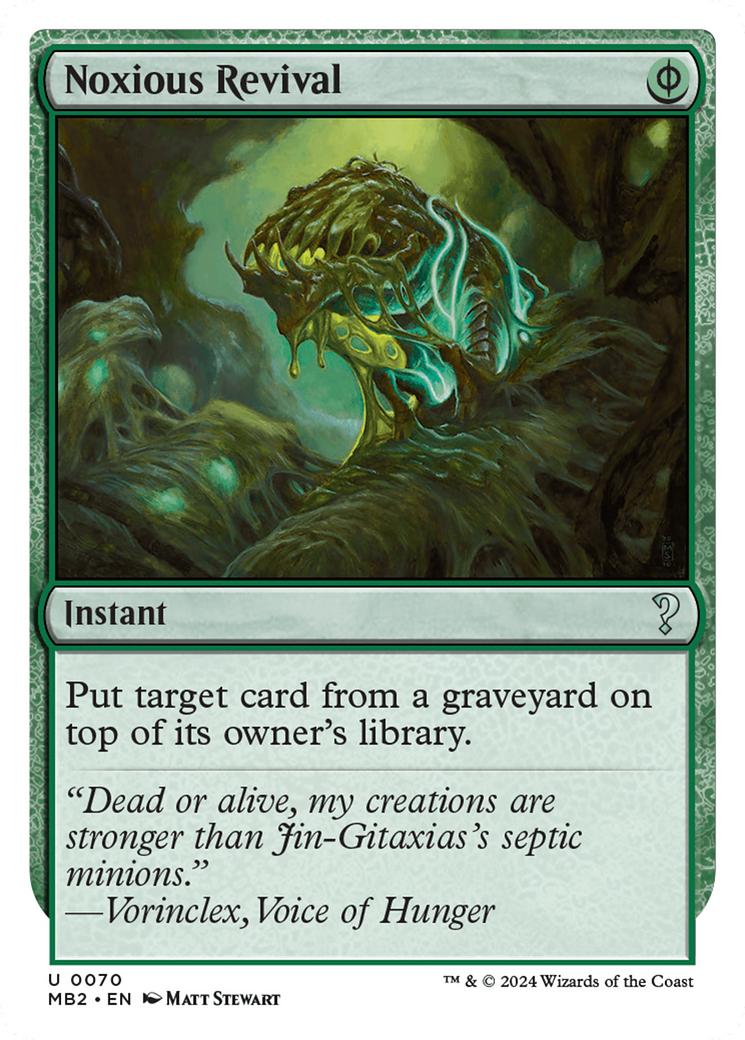 Noxious Revival (White Border) [Mystery Booster 2] - Magic: The Gathering - Card Brawlers | Quebec | Canada |