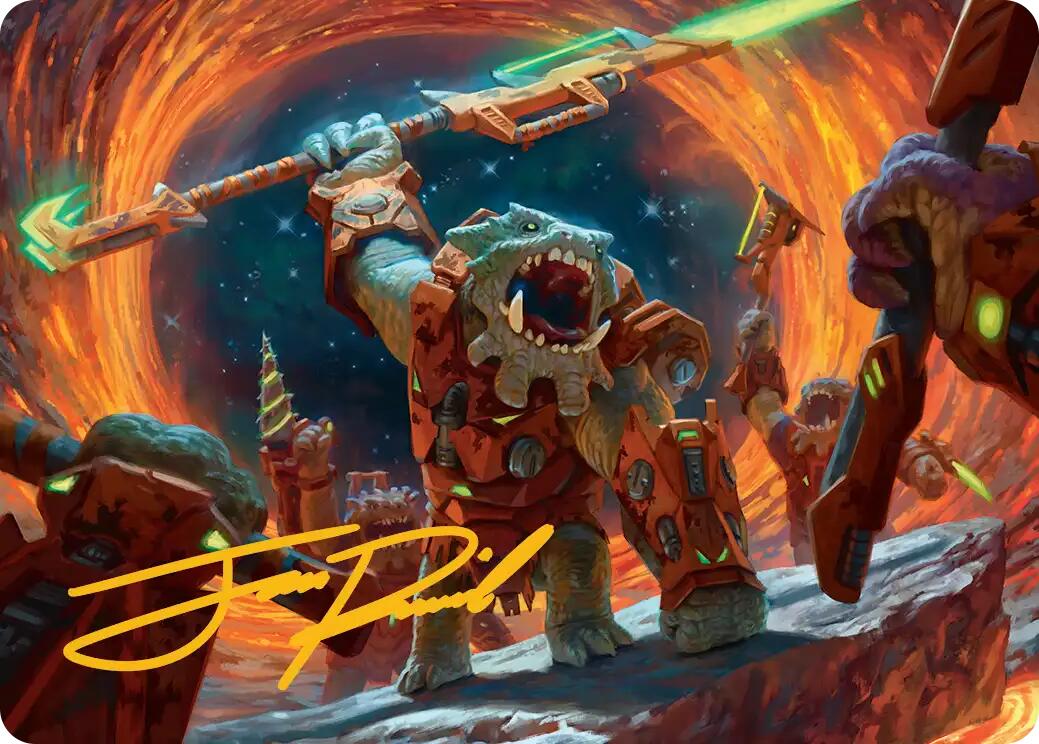 Frontline War-Rager Art Card (Gold-Stamped Signature) [Edge of Eternities Art Series] - Magic: The Gathering - Card Brawlers | Quebec | Canada |