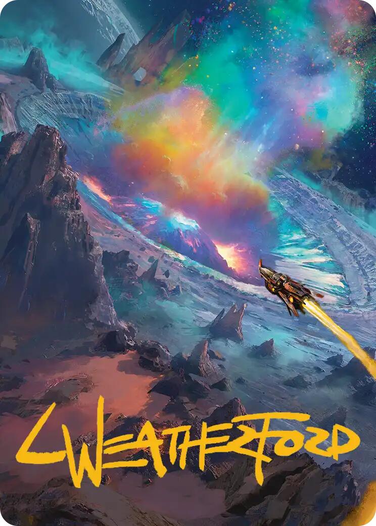 Meteor Crater Art Card (Gold-Stamped Signature) [Edge of Eternities Art Series] - Magic: The Gathering - Card Brawlers | Quebec | Canada |