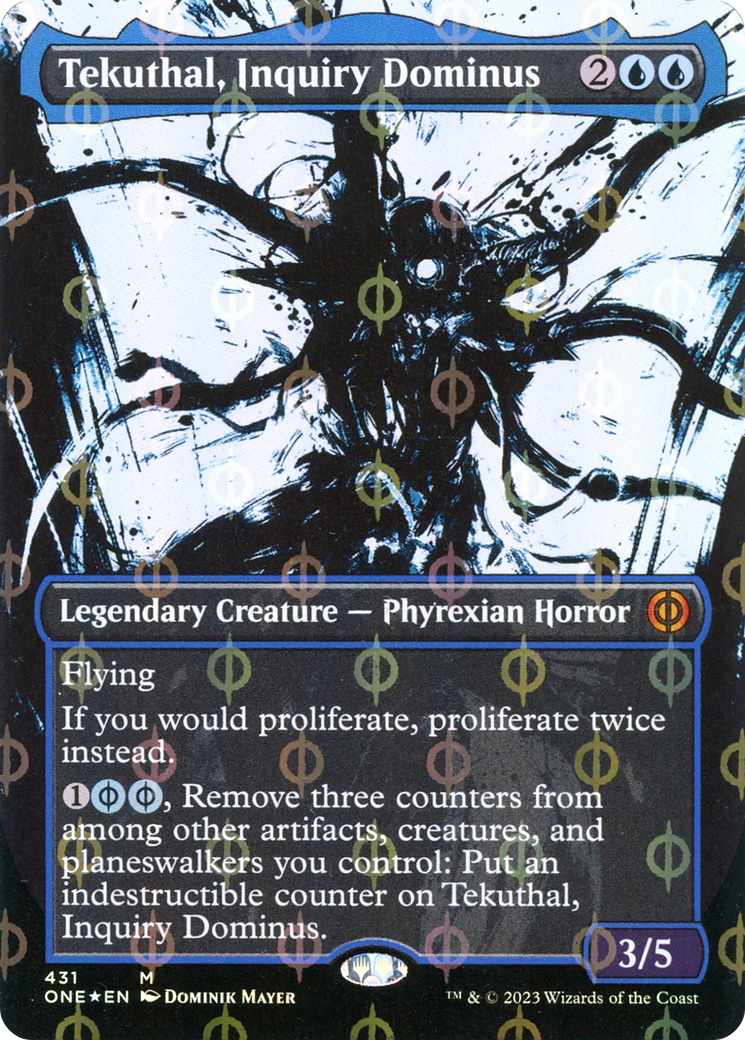 Tekuthal, Inquiry Dominus (Borderless Ichor Step-and-Compleat Foil) [Phyrexia: All Will Be One] - Magic: The Gathering - Card Brawlers | Quebec | Canada |