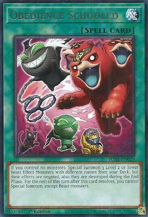 Obedience Schooled [JUSH-EN029] Rare - Yu-Gi-Oh! - Card Brawlers | Quebec | Canada |