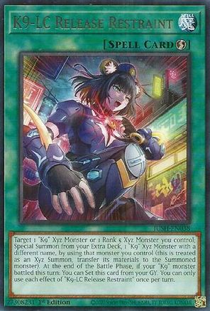 K9-LC Release Restraint [JUSH-EN038] Rare - Yu-Gi-Oh! - Card Brawlers | Quebec | Canada |