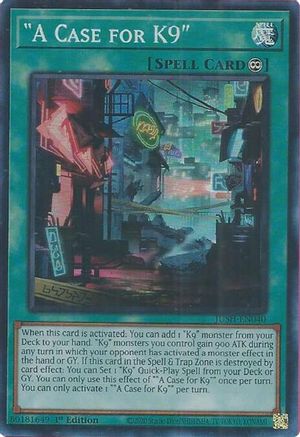 "A Case for K9" [JUSH-EN040] Super Rare - Yu-Gi-Oh! - Card Brawlers | Quebec | Canada |