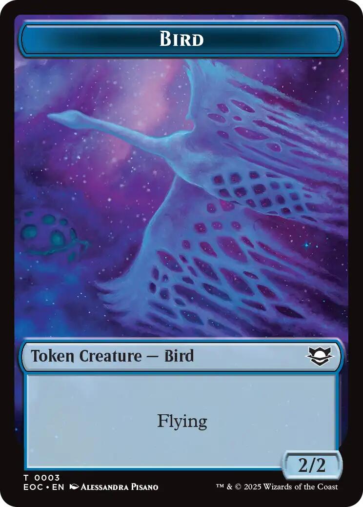 Bird // Golem (0012) Double-Sided Token [Edge of Eternities Commander Tokens] - Magic: The Gathering - Card Brawlers | Quebec | Canada |
