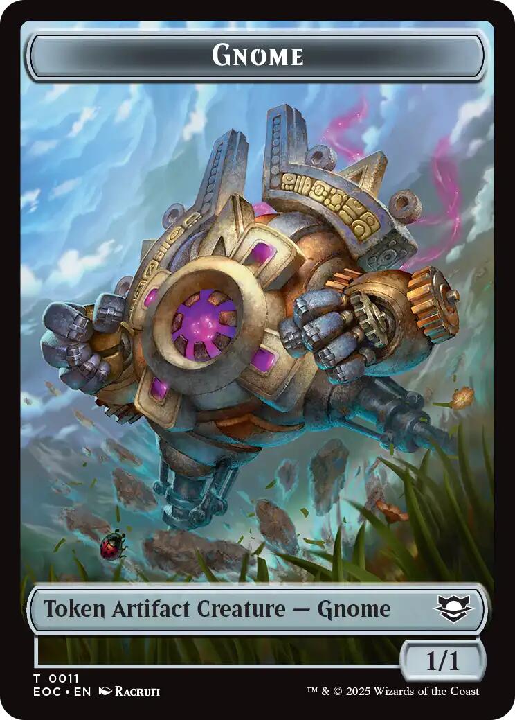 Gnome // Golem (0014) Double-Sided Token [Edge of Eternities Commander Tokens] - Magic: The Gathering - Card Brawlers | Quebec | Canada |