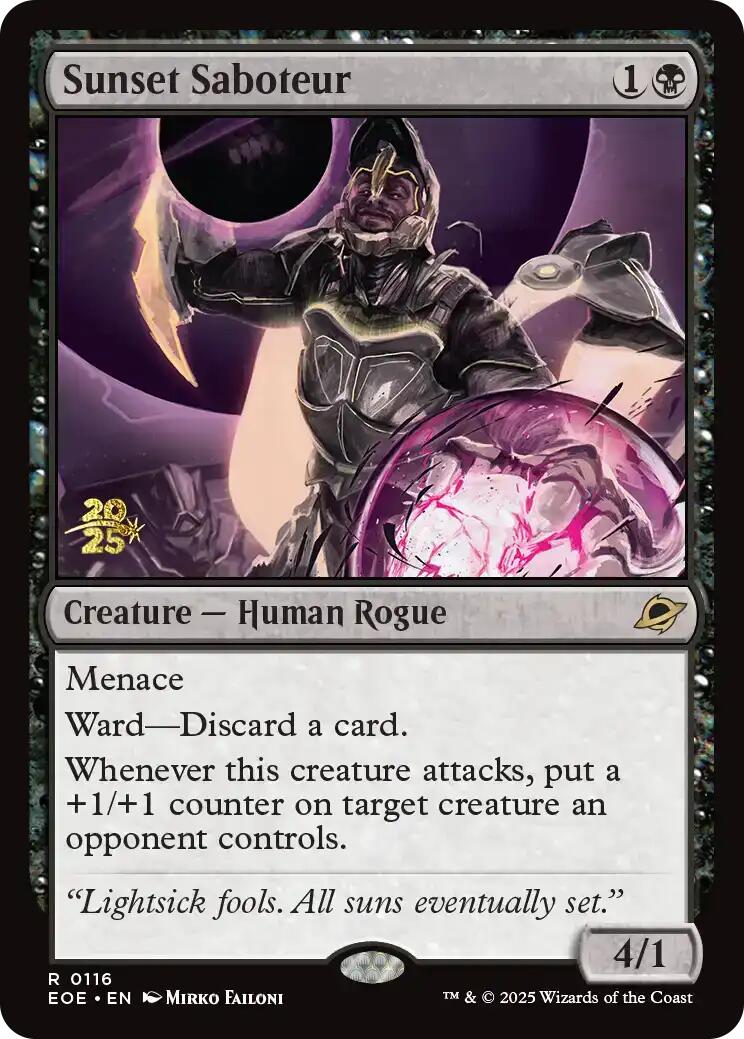 Sunset Saboteur [Edge of Eternities Prerelease Promos] - Magic: The Gathering - Card Brawlers | Quebec | Canada |