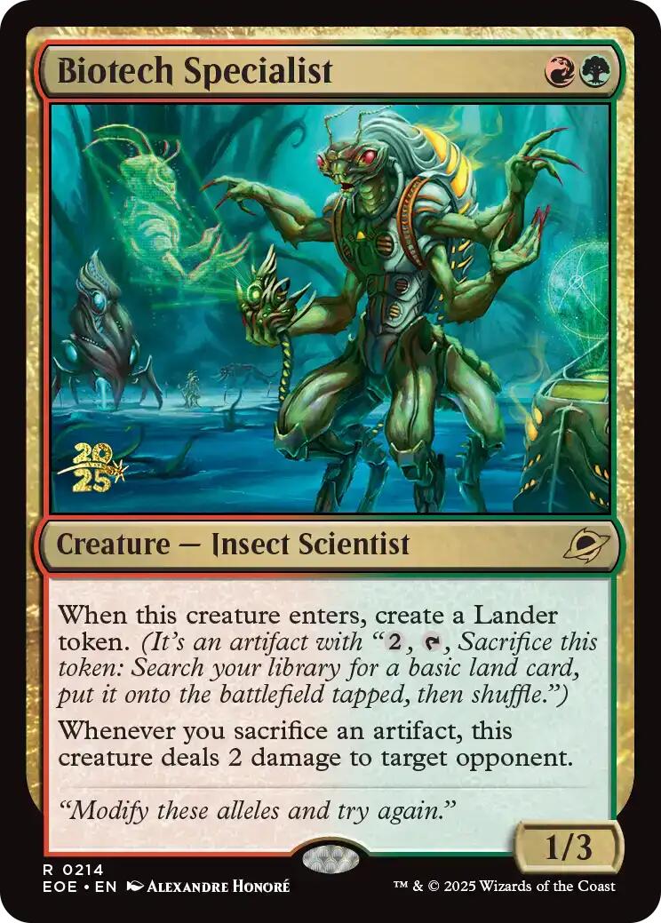 Biotech Specialist [Edge of Eternities Prerelease Promos] - Magic: The Gathering - Card Brawlers | Quebec | Canada |