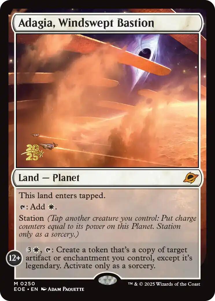 Adagia, Windswept Bastion [Edge of Eternities Prerelease Promos] - Magic: The Gathering - Card Brawlers | Quebec | Canada |