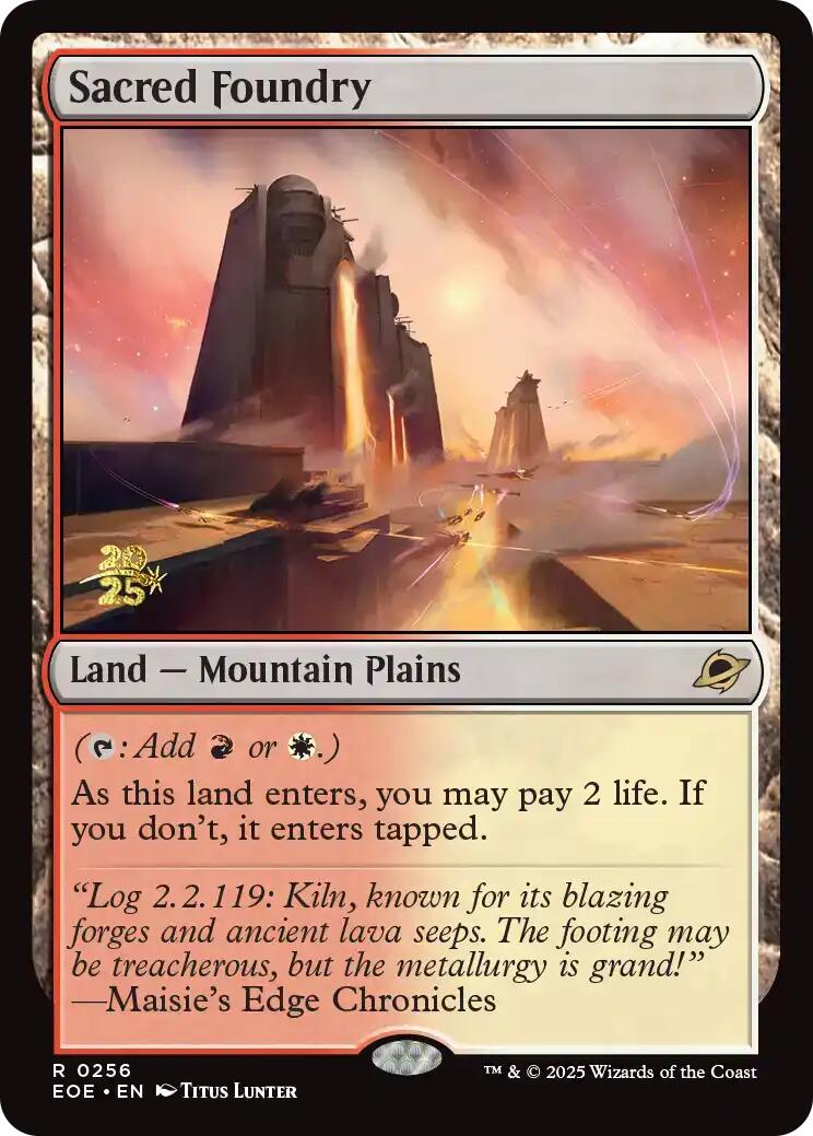 Sacred Foundry [Edge of Eternities Prerelease Promos] - Magic: The Gathering - Card Brawlers | Quebec | Canada |