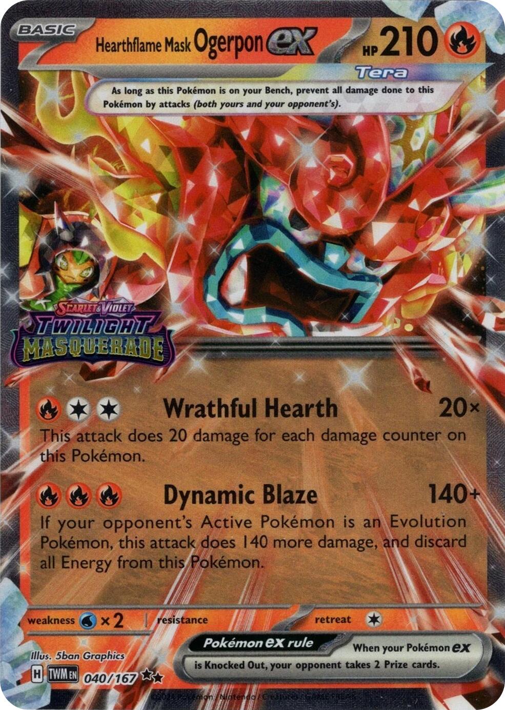 Hearthflame Mask Ogerpon ex (040/167) (Stamped) [Miscellaneous Cards] - Pokémon - Card Brawlers | Quebec | Canada |