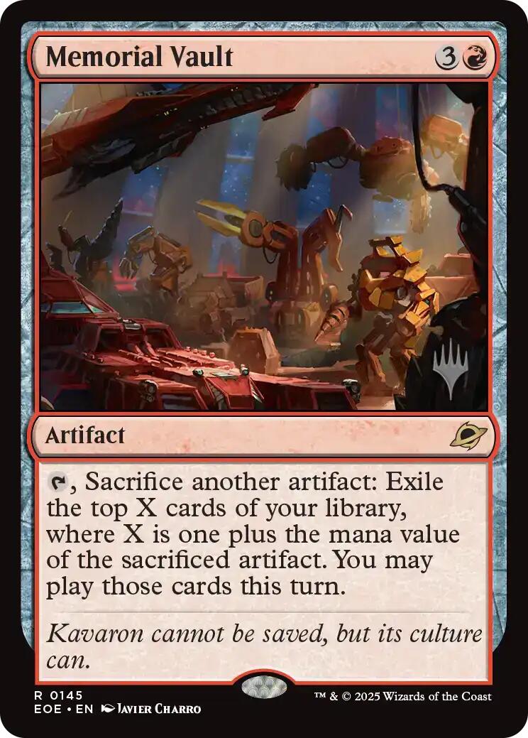Memorial Vault [Edge of Eternities Promo Pack] - Magic: The Gathering - Card Brawlers | Quebec | Canada |