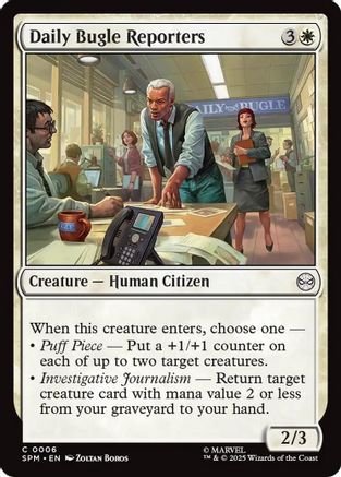 Daily Bugle Reporters [Marvel's Spider-Man] - Magic: The Gathering - Card Brawlers | Quebec | Canada |