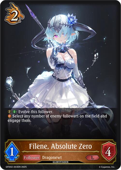 Filene, Absolute Zero (GFD02-003EN) [Treacherous Ambitions] - Bushiroad - Card Brawlers | Quebec | Canada |