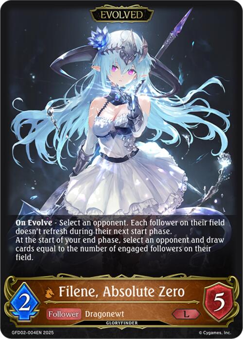 Filene, Absolute Zero (Evolved) (GFD02-004EN) [Treacherous Ambitions] - Bushiroad - Card Brawlers | Quebec | Canada |