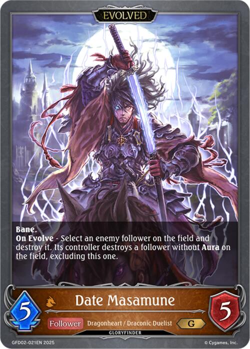 Date Masamune (Evolved) (GFD02-021EN) [Treacherous Ambitions] - Bushiroad - Card Brawlers | Quebec | Canada |