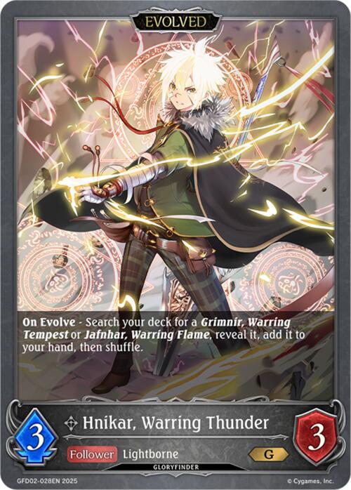 Hnikar, Warring Thunder (Evolved) (GFD02-028EN) [Treacherous Ambitions] - Bushiroad - Card Brawlers | Quebec | Canada |