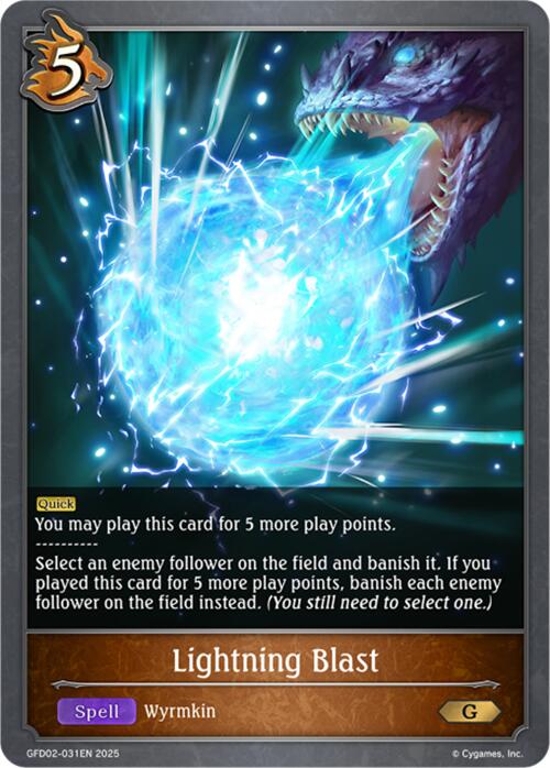 Lightning Blast (GFD02-031EN) [Treacherous Ambitions] - Bushiroad - Card Brawlers | Quebec | Canada |