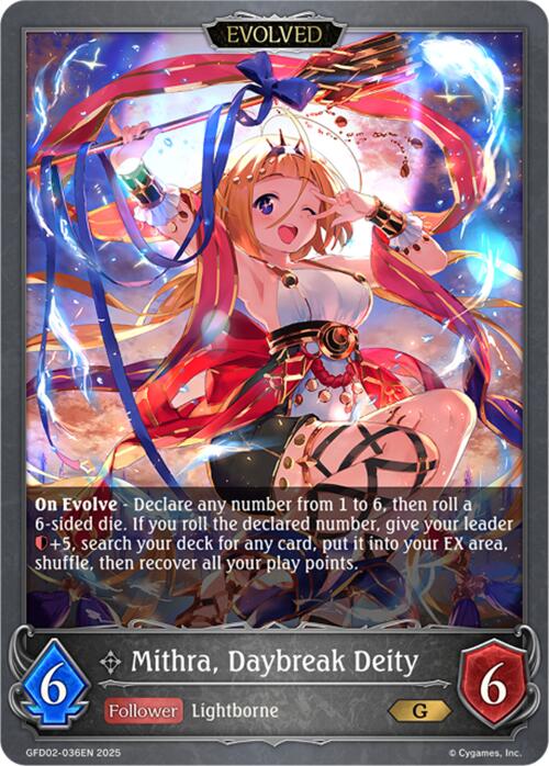 Mithra, Daybreak Deity (Evolved) (GFD02-036EN) [Treacherous Ambitions] - Bushiroad - Card Brawlers | Quebec | Canada |