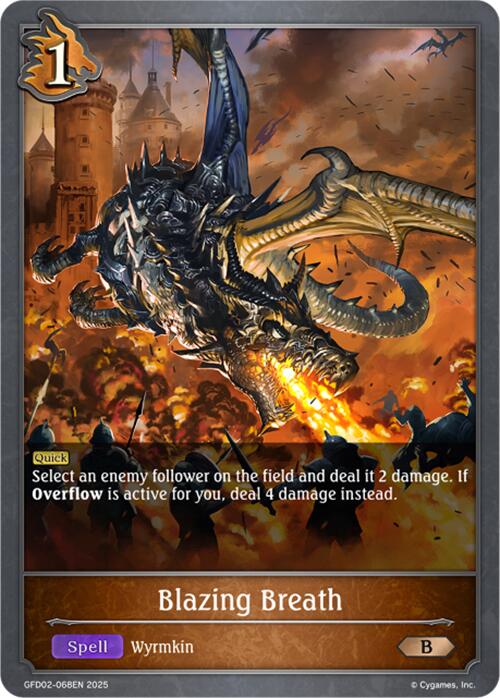 Blazing Breath (GFD02-068EN) [Treacherous Ambitions] - Bushiroad - Card Brawlers | Quebec | Canada |
