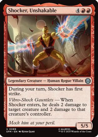 Shocker, Unshakable [Marvel's Spider-Man] - Magic: The Gathering - Card Brawlers | Quebec | Canada |