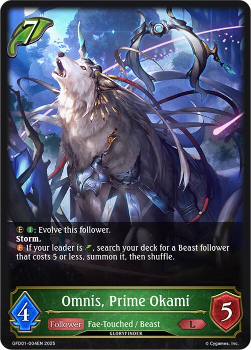 Omnis, Prime Okami (GFD01-004EN) [Luxheart Legends] - Bushiroad - Card Brawlers | Quebec | Canada |