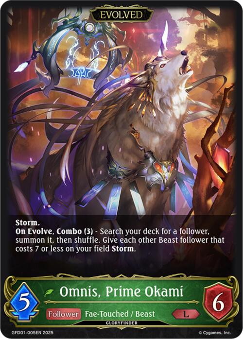 Omnis, Prime Okami (Evolved) (GFD01-005EN) [Luxheart Legends] - Bushiroad - Card Brawlers | Quebec | Canada |