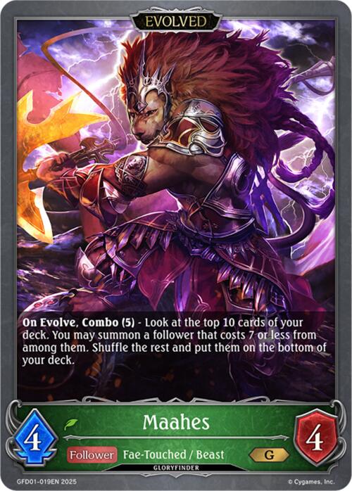 Maahes (Evolved) (GFD01-019EN) [Luxheart Legends] - Bushiroad - Card Brawlers | Quebec | Canada |