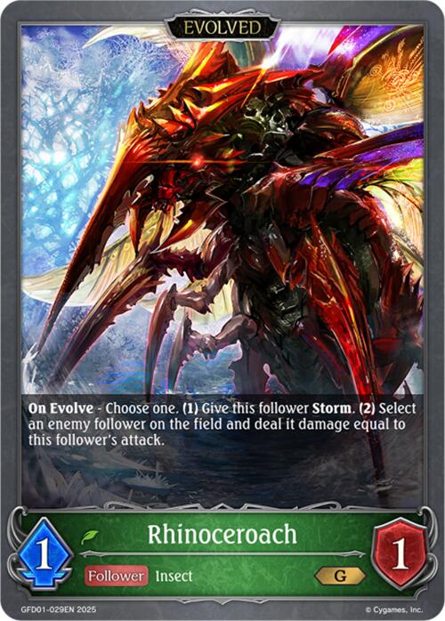 Rhinoceroach (Evolved) (GFD01-029EN) [Luxheart Legends] - Bushiroad - Card Brawlers | Quebec | Canada |