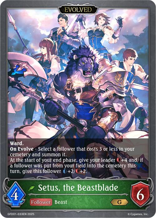 Setus, the Beastblade (Evolved) (GFD01-033EN) [Luxheart Legends] - Bushiroad - Card Brawlers | Quebec | Canada |