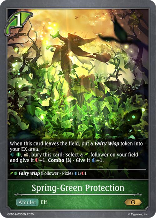 Spring-Green Protection (GFD01-035EN) [Luxheart Legends] - Bushiroad - Card Brawlers | Quebec | Canada |
