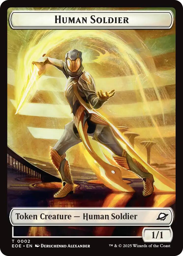Human Soldier // Lander (0004) Doubled-Sided Token [Edge of Eternities Tokens] - Magic: The Gathering - Card Brawlers | Quebec | Canada |