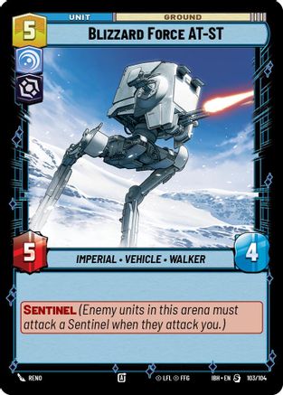 Blizzard Force AT-ST (103/104) (103/104) [Intro Battle: Hoth] - Fantasy Flight Games - Card Brawlers | Quebec | Canada |