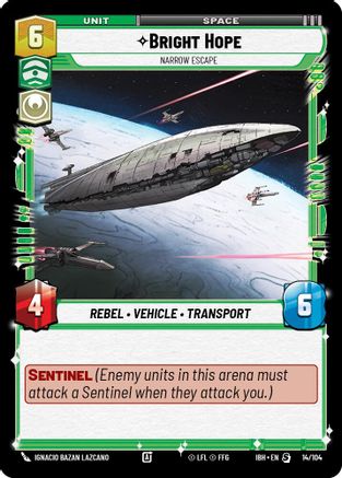 Bright Hope (14/104) - Narrow Escape (14/104) [Intro Battle: Hoth] - Fantasy Flight Games - Card Brawlers | Quebec | Canada |