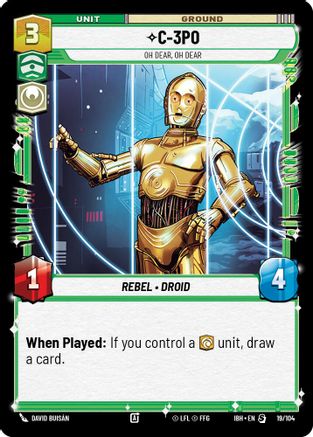 C-3PO (19/104) - Oh Dear, Oh Dear (19/104) [Intro Battle: Hoth] - Fantasy Flight Games - Card Brawlers | Quebec | Canada |