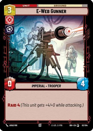 E-Web Gunner (83/104) (83/104) [Intro Battle: Hoth] - Fantasy Flight Games - Card Brawlers | Quebec | Canada |