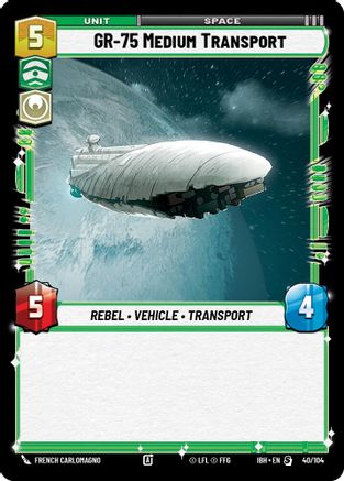 GR-75 Medium Transport (40/104) (40/104) [Intro Battle: Hoth] - Fantasy Flight Games - Card Brawlers | Quebec | Canada |