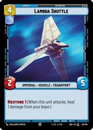 Lambda Shuttle (58/104) (58/104) [Intro Battle: Hoth] - Fantasy Flight Games - Card Brawlers | Quebec | Canada |
