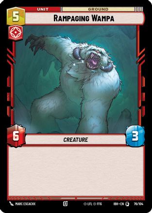 Rampaging Wampa (76/104) (76/104) [Intro Battle: Hoth] - Fantasy Flight Games - Card Brawlers | Quebec | Canada |