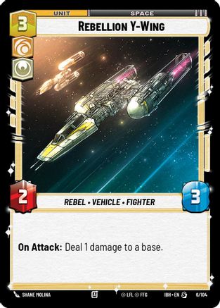 Rebellion Y-Wing (6/104) (6/104) [Intro Battle: Hoth] - Fantasy Flight Games - Card Brawlers | Quebec | Canada |
