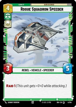Rogue Squadron Speeder (4/104) (4/104) [Intro Battle: Hoth] - Fantasy Flight Games - Card Brawlers | Quebec | Canada |