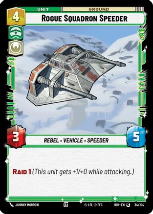 Rogue Squadron Speeder (34/104) (34/104) [Intro Battle: Hoth] - Fantasy Flight Games - Card Brawlers | Quebec | Canada |