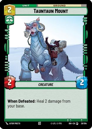 Tauntaun Mount (28/104) (28/104) [Intro Battle: Hoth] - Fantasy Flight Games - Card Brawlers | Quebec | Canada |