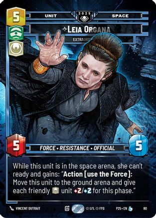 Leia Organa (80) - Extraordinary (80) [Organized Play Promos] - Fantasy Flight Games - Card Brawlers | Quebec | Canada |